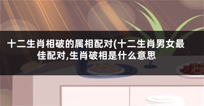 十二生肖相破的属相配对(十二生肖男女最佳配对,生肖破相是什么意思