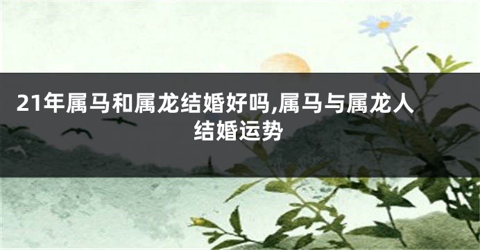 21年属马和属龙结婚好吗,属马与属龙人结婚运势