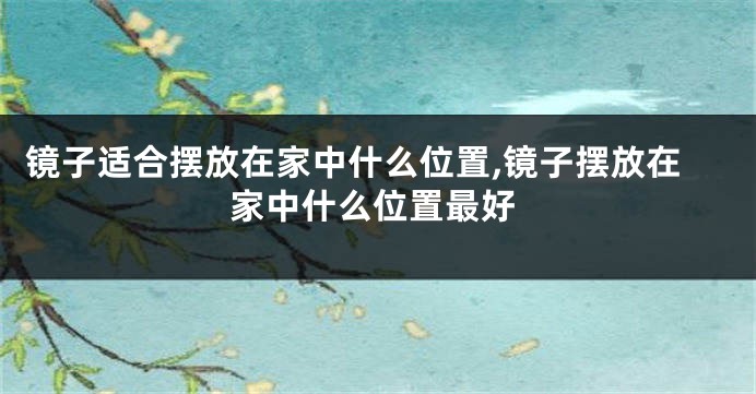 镜子适合摆放在家中什么位置,镜子摆放在家中什么位置最好