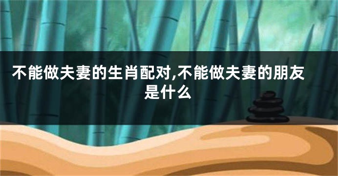 不能做夫妻的生肖配对,不能做夫妻的朋友是什么