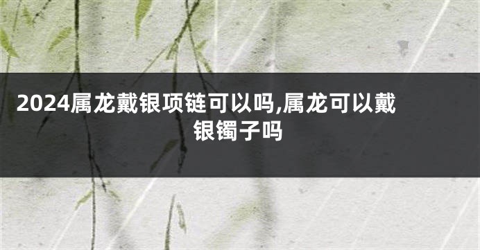 2024属龙戴银项链可以吗,属龙可以戴银镯子吗