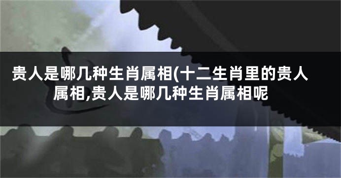 贵人是哪几种生肖属相(十二生肖里的贵人属相,贵人是哪几种生肖属相呢