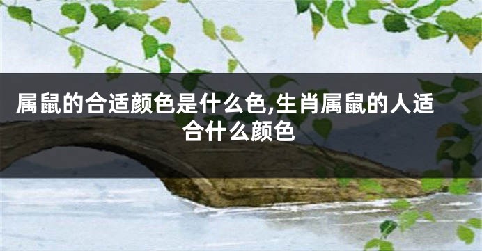 属鼠的合适颜色是什么色,生肖属鼠的人适合什么颜色