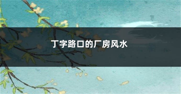 丁字路口的厂房风水
