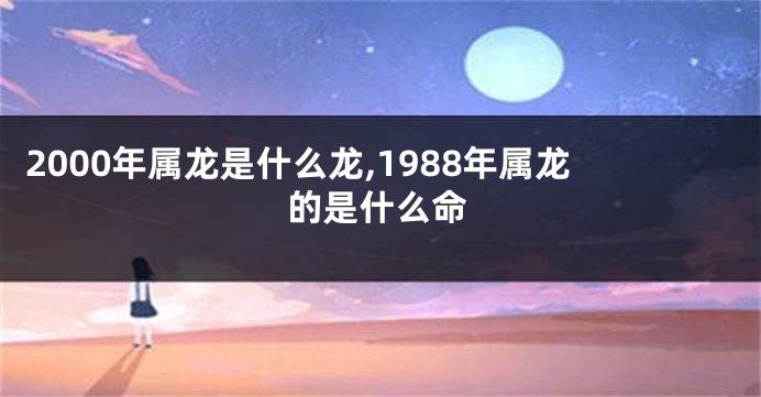 2000年属龙是什么龙,1988年属龙的是什么命