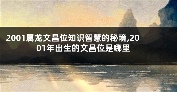 2001属龙文昌位知识智慧的秘境,2001年出生的文昌位是哪里