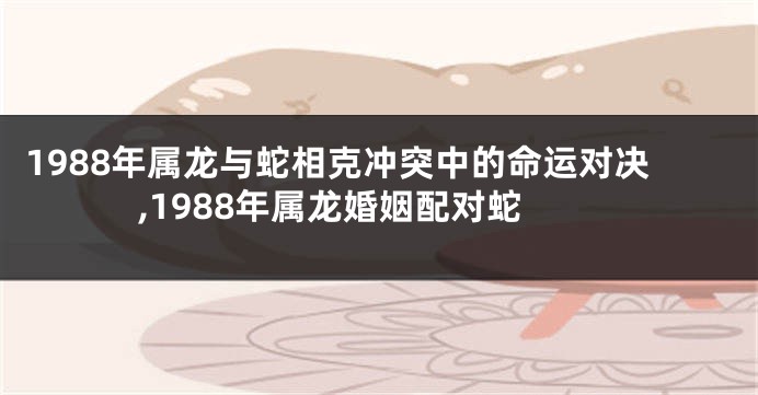 1988年属龙与蛇相克冲突中的命运对决,1988年属龙婚姻配对蛇
