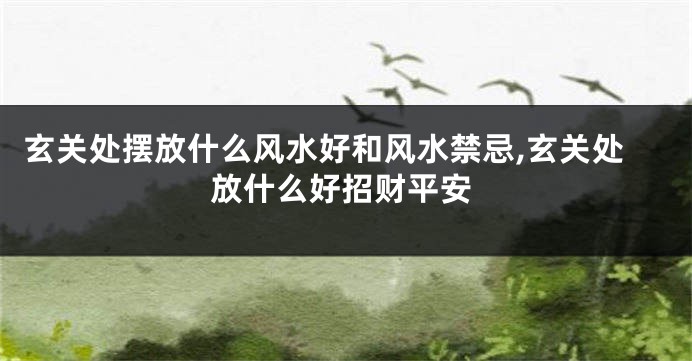 玄关处摆放什么风水好和风水禁忌,玄关处放什么好招财平安