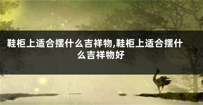 鞋柜上适合摆什么吉祥物,鞋柜上适合摆什么吉祥物好