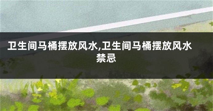 卫生间马桶摆放风水,卫生间马桶摆放风水禁忌