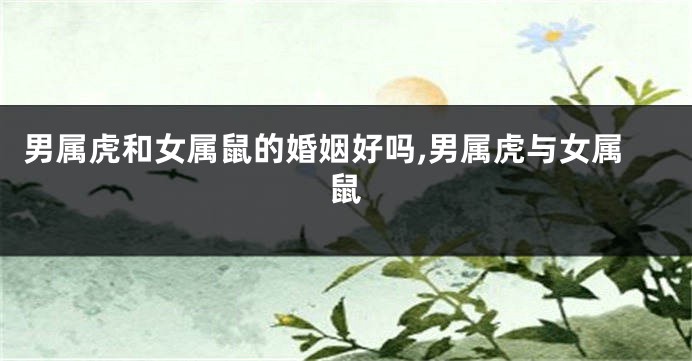 男属虎和女属鼠的婚姻好吗,男属虎与女属鼠