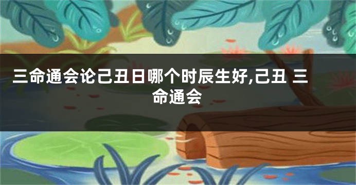 三命通会论己丑日哪个时辰生好,己丑 三命通会