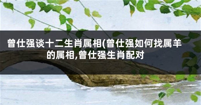 曾仕强谈十二生肖属相(曾仕强如何找属羊的属相,曾仕强生肖配对