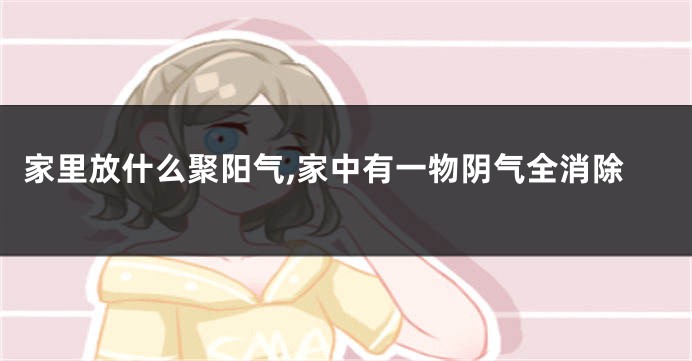 家里放什么聚阳气,家中有一物阴气全消除