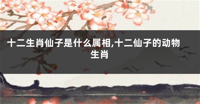 十二生肖仙子是什么属相,十二仙子的动物生肖