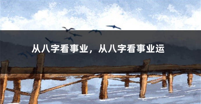 从八字看事业,从八字看事业运