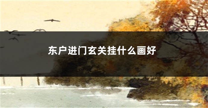 东户进门玄关挂什么画好