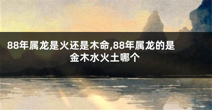 88年属龙是火还是木命,88年属龙的是金木水火土哪个