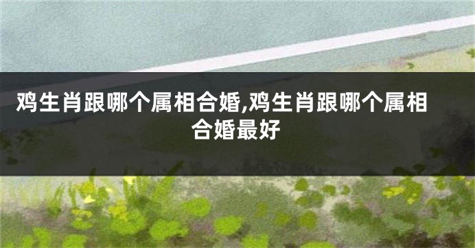鸡生肖跟哪个属相合婚,鸡生肖跟哪个属相合婚最好