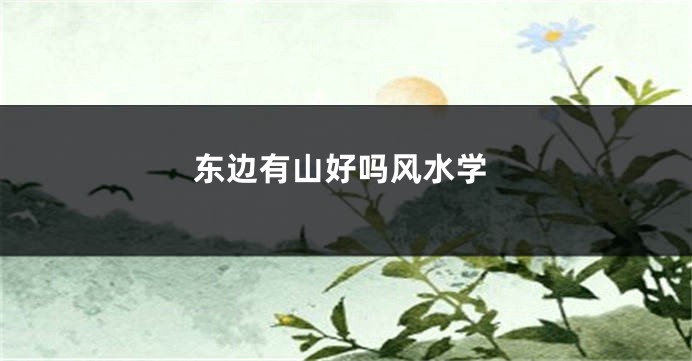 东边有山好吗风水学