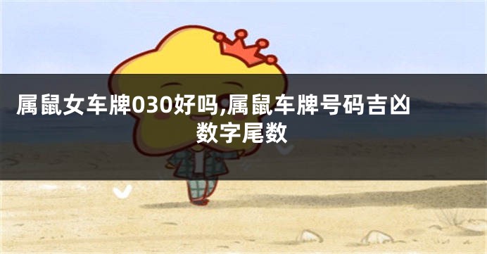 属鼠女车牌030好吗,属鼠车牌号码吉凶数字尾数