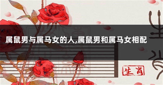 属鼠男与属马女的人,属鼠男和属马女相配