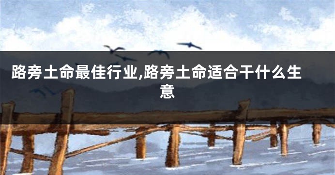 路旁土命最佳行业,路旁土命适合干什么生意