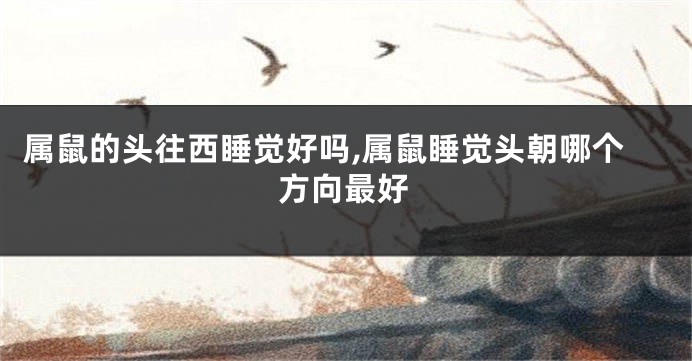 属鼠的头往西睡觉好吗,属鼠睡觉头朝哪个方向最好