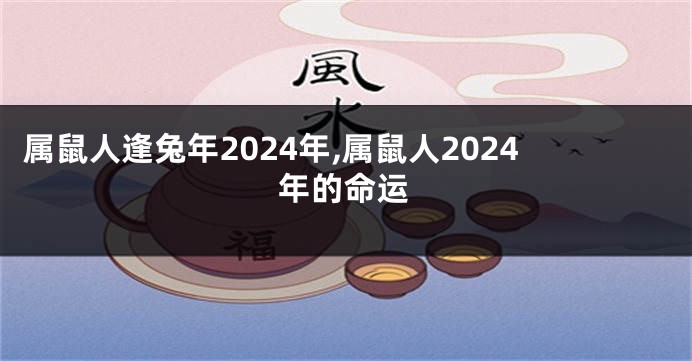 属鼠人逢兔年2024年,属鼠人2024年的命运