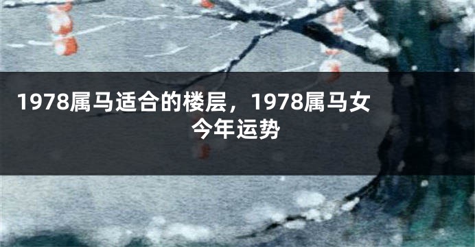 1978属马适合的楼层，1978属马女今年运势