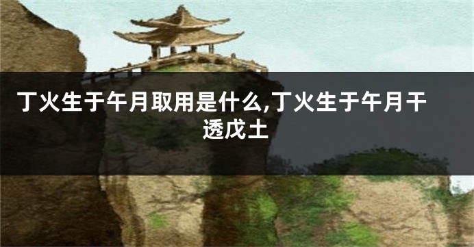 丁火生于午月取用是什么,丁火生于午月干透戊土