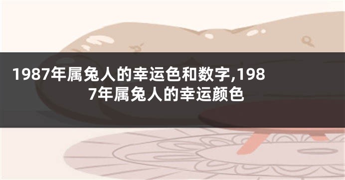 1987年属兔人的幸运色和数字,1987年属兔人的幸运颜色