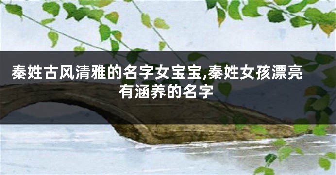 秦姓古风清雅的名字女宝宝,秦姓女孩漂亮有涵养的名字