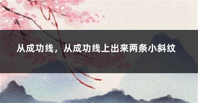 从成功线,从成功线上出来两条小斜纹