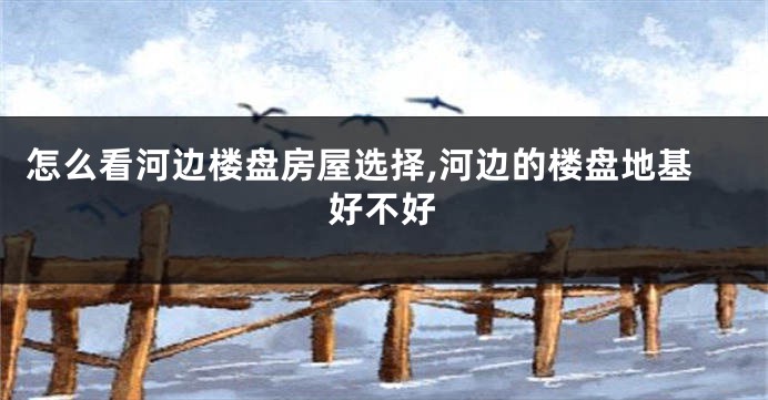 怎么看河边楼盘房屋选择,河边的楼盘地基好不好