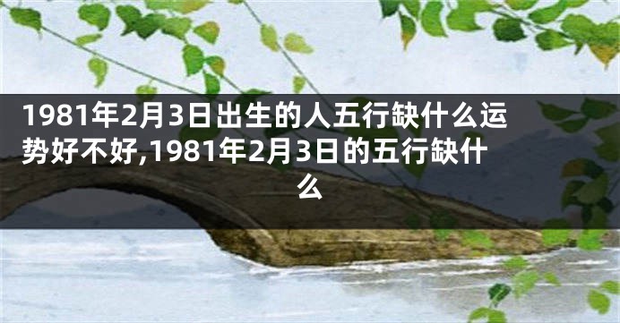 1981年2月3日出生的人五行缺什么运势好不好,1981年2月3日的五行缺什么