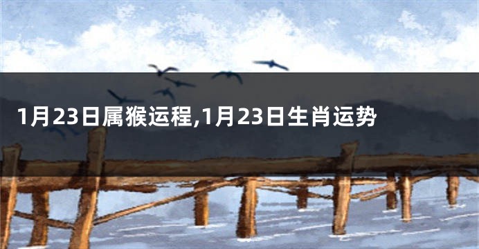 1月23日属猴运程,1月23日生肖运势