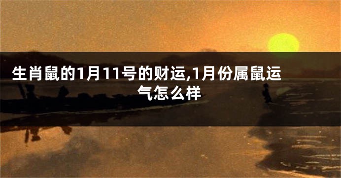 生肖鼠的1月11号的财运,1月份属鼠运气怎么样
