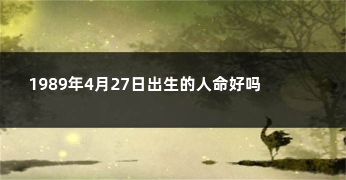 1989年4月27日出生的人命好吗