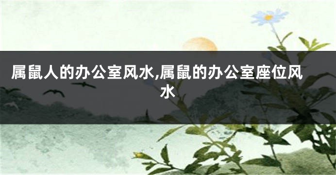 属鼠人的办公室风水,属鼠的办公室座位风水