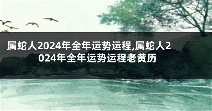 属蛇人2024年全年运势运程,属蛇人2024年全年运势运程老黄历