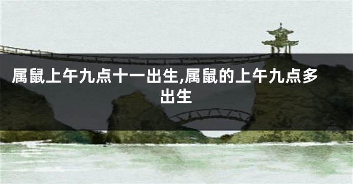 属鼠上午九点十一出生,属鼠的上午九点多出生