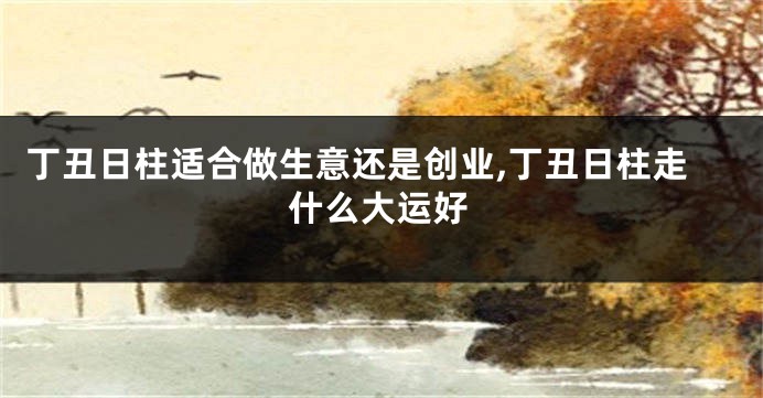 丁丑日柱适合做生意还是创业,丁丑日柱走什么大运好