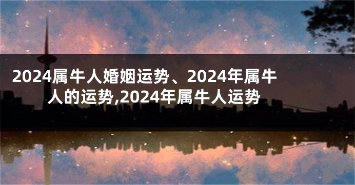 2024属牛人婚姻运势、2024年属牛人的运势,2024年属牛人运势