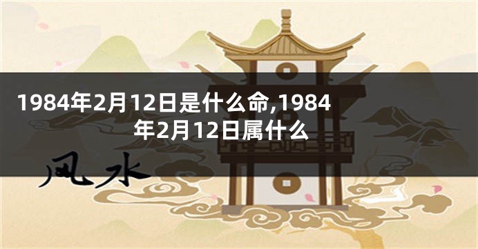 1984年2月12日是什么命,1984年2月12日属什么