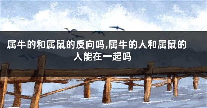 属牛的和属鼠的反向吗,属牛的人和属鼠的人能在一起吗