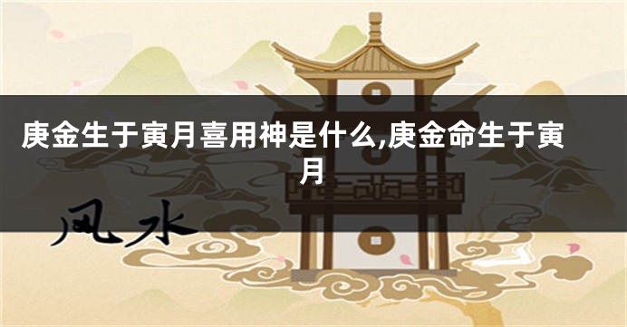 庚金生于寅月喜用神是什么,庚金命生于寅月