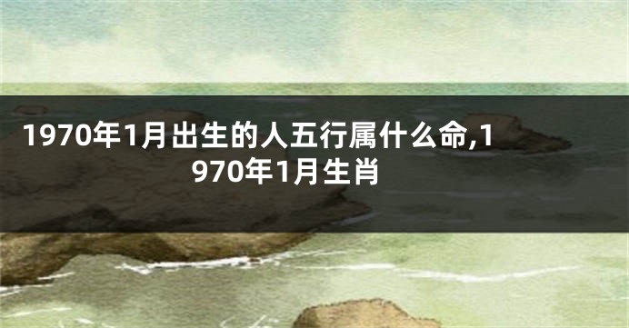1970年1月出生的人五行属什么命,1970年1月生肖