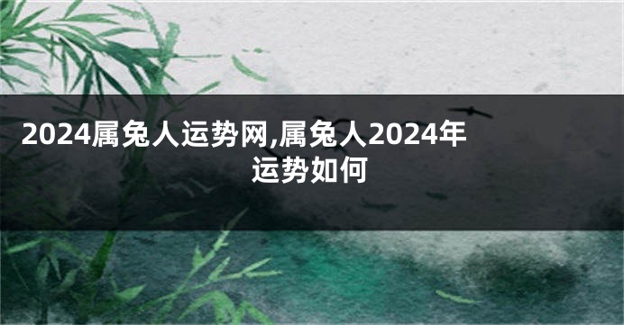 2024属兔人运势网,属兔人2024年运势如何
