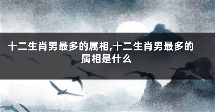十二生肖男最多的属相,十二生肖男最多的属相是什么